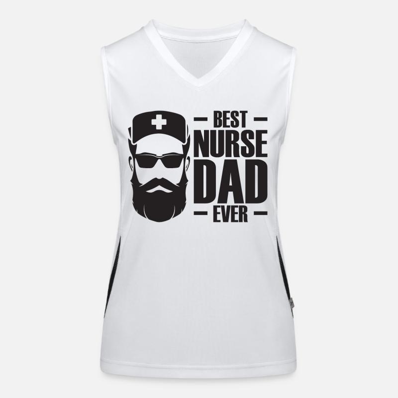 Best Nurse Dad Ever - Krankenschwester Pfleger Funktionelles Kontrast-Tank Top für Frauen