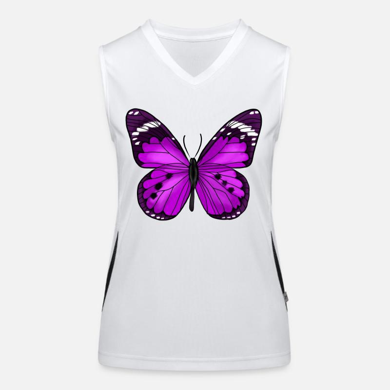 Papillon Violet Débardeur respirant contrasté Femme