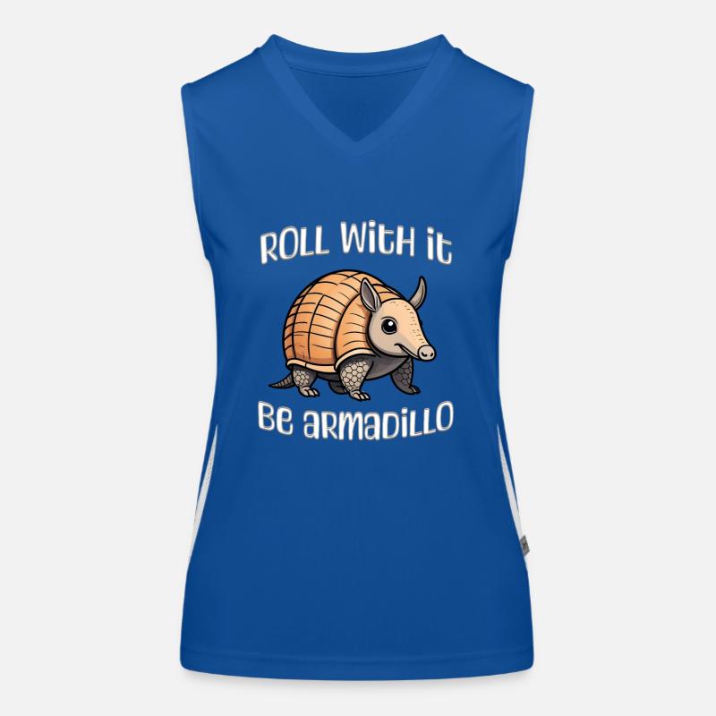 Roll with it be armadillo Women's Functional Contrast Tank Top