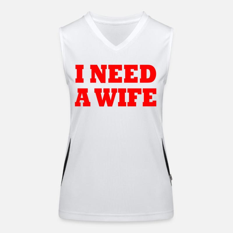 I need a wife Débardeur respirant contrasté Femme