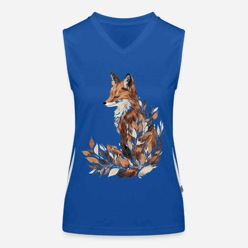Renard, Automne, Feuilles, Feuillage Débardeur respirant contrasté Femme