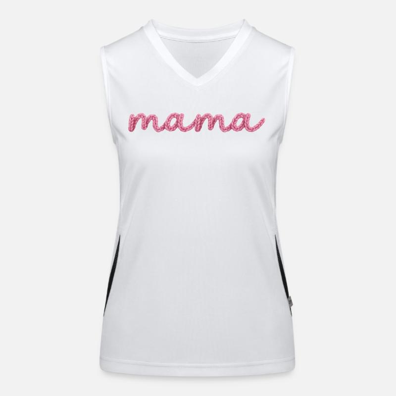 Mama Strickdesign Muttertag Funktionelles Kontrast-Tank Top für Frauen