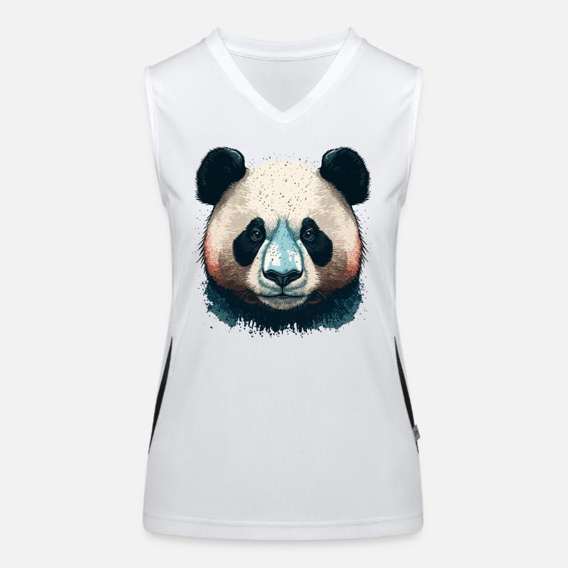 Visage de panda Débardeur respirant contrasté Femme