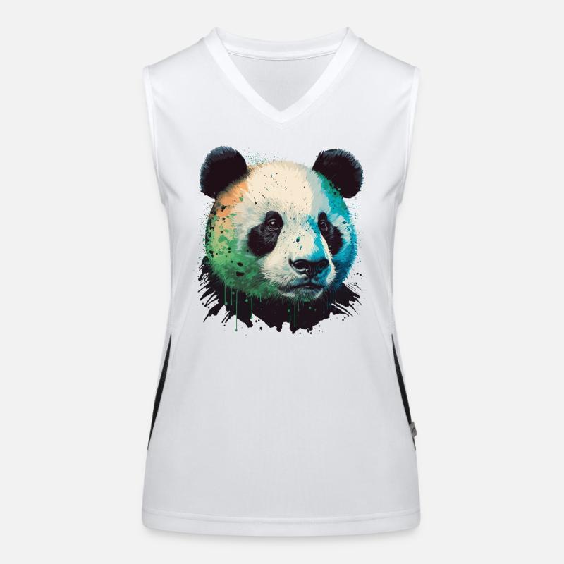 Visage de Panda Débardeur respirant contrasté Femme