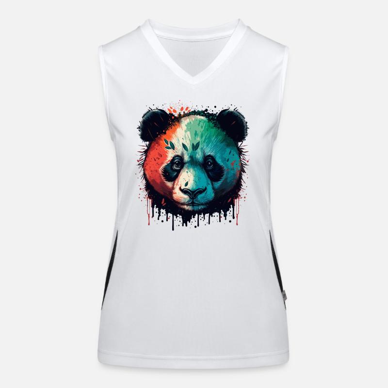 Cadeau Panda Fan Débardeur respirant contrasté Femme