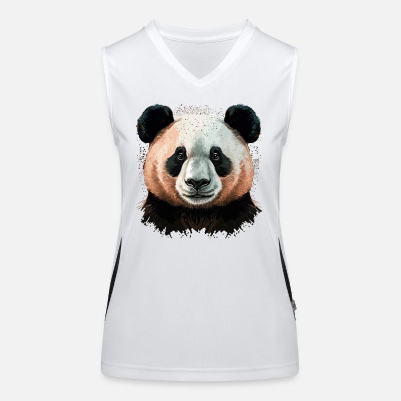 Panda Head Women's Functional Contrast Tank Top