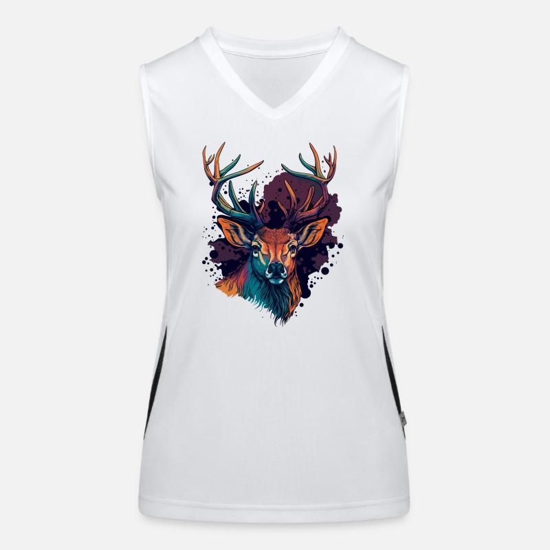Deer Art Women's Functional Contrast Tank Top