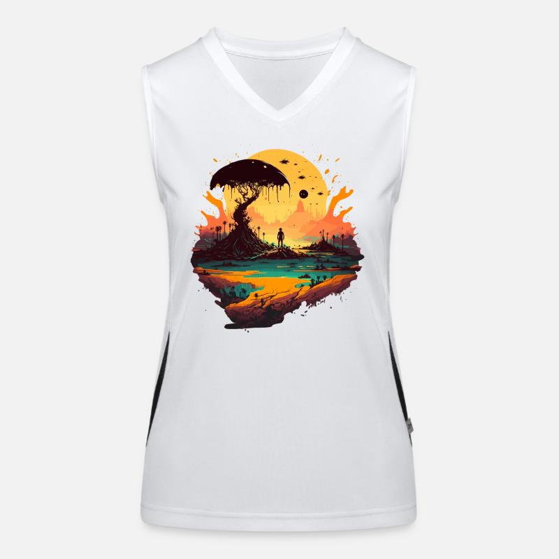 Fremde Gesellschaft Funktionelles Kontrast-Tank Top für Frauen