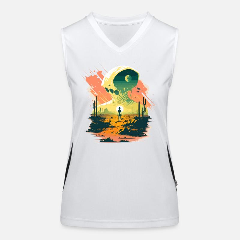 Alien vert Débardeur respirant contrasté Femme