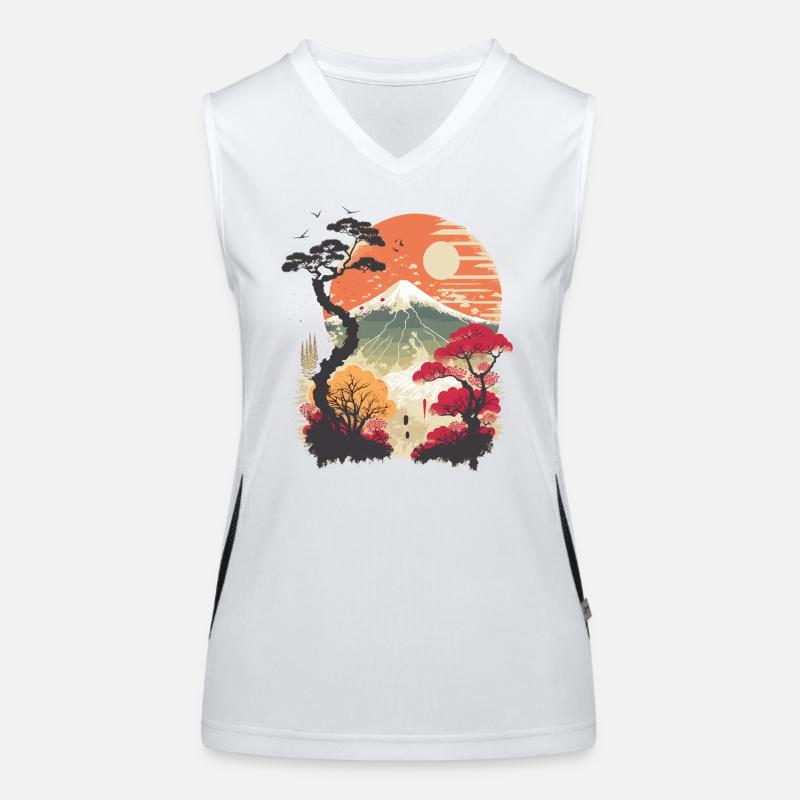 Fernost Funktionelles Kontrast-Tank Top für Frauen