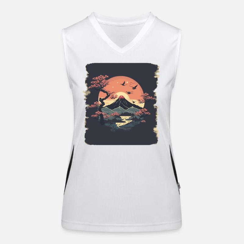 Far Eastern Landscape Women's Functional Contrast Tank Top