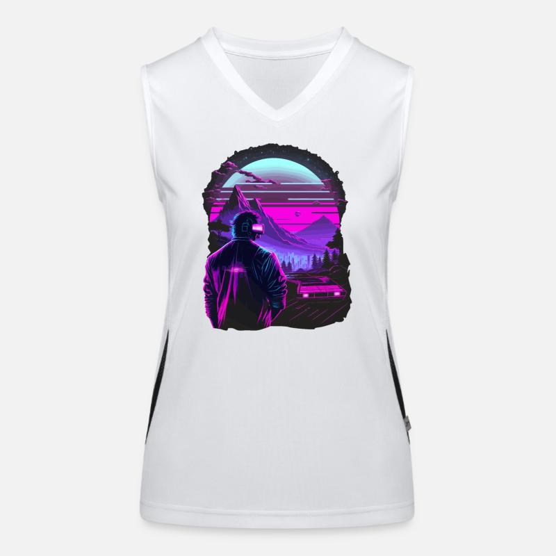 80s Artwork Women's Functional Contrast Tank Top