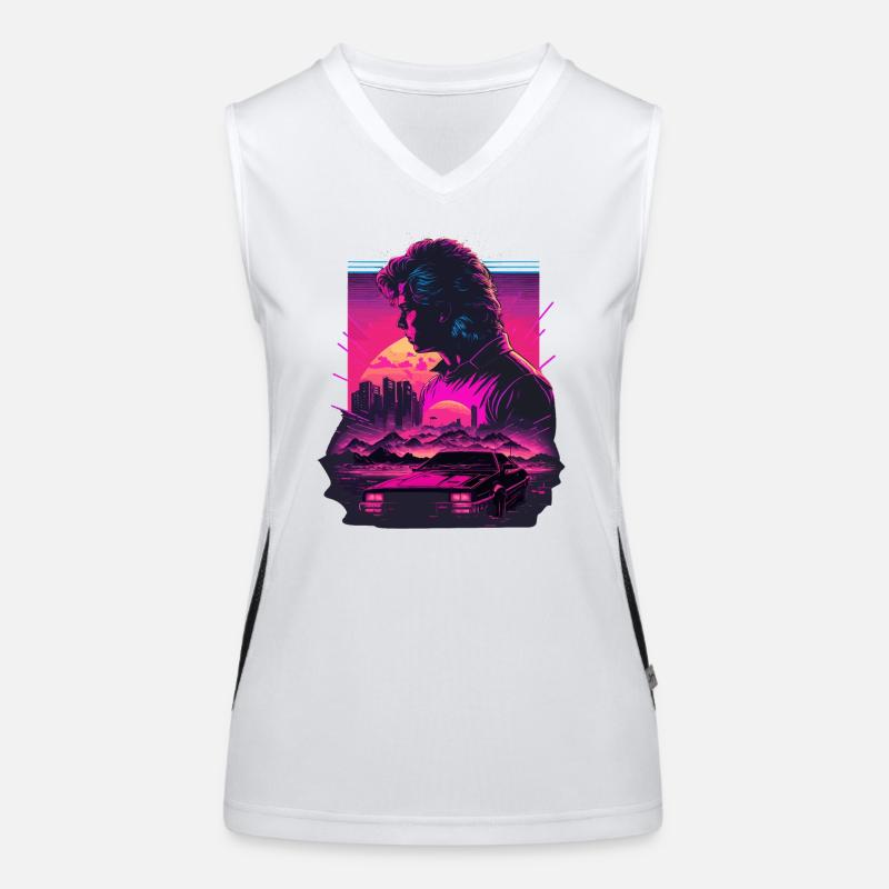 Neon-Retro-Kunst Funktionelles Kontrast-Tank Top für Frauen