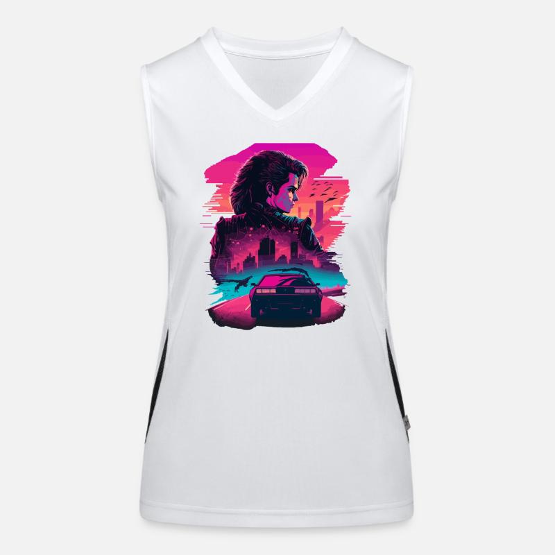 Retro Racing Mädchen Funktionelles Kontrast-Tank Top für Frauen