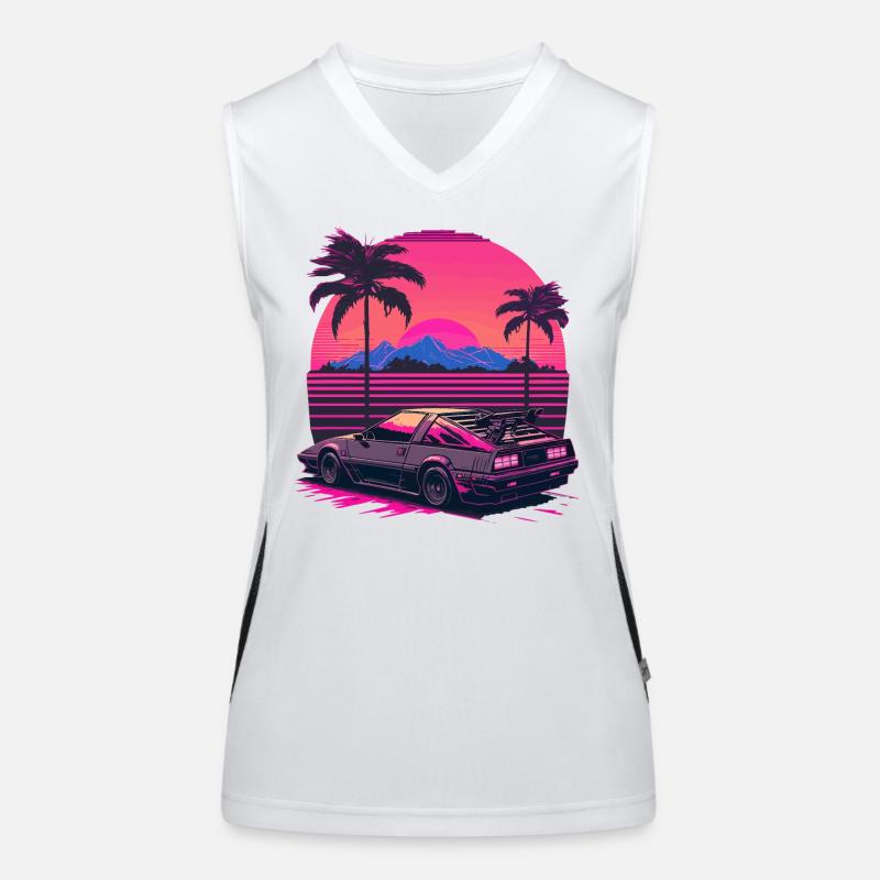 Chillwave-Auto Funktionelles Kontrast-Tank Top für Frauen