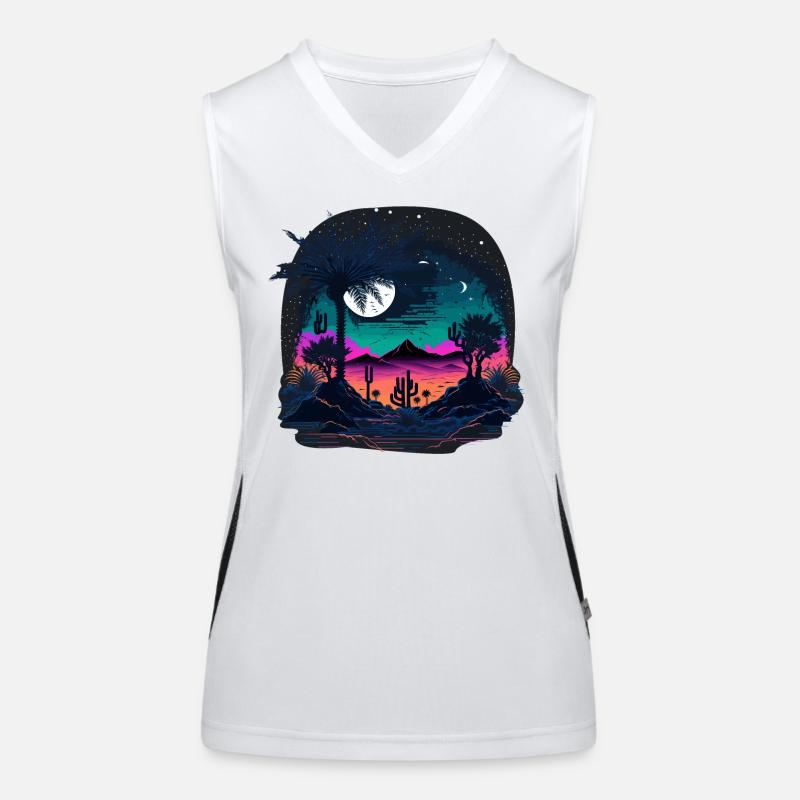 Desert by Night Women's Functional Contrast Tank Top