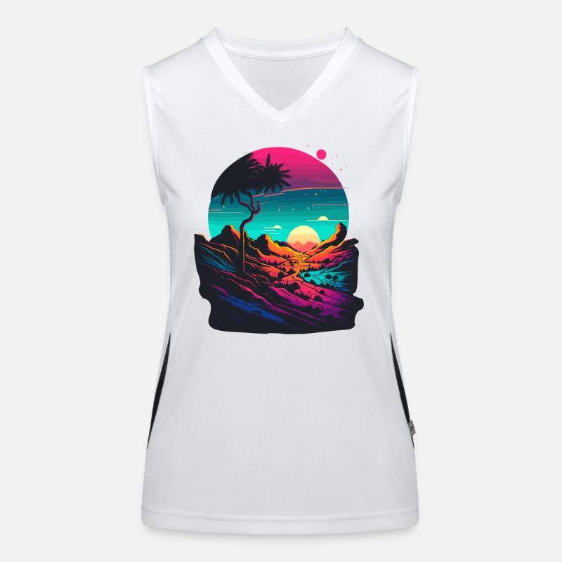 Neon Artwork Women's Functional Contrast Tank Top