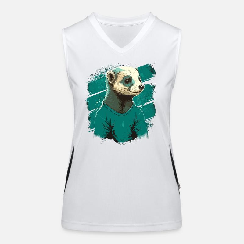 Furet avec chemise Débardeur respirant contrasté Femme
