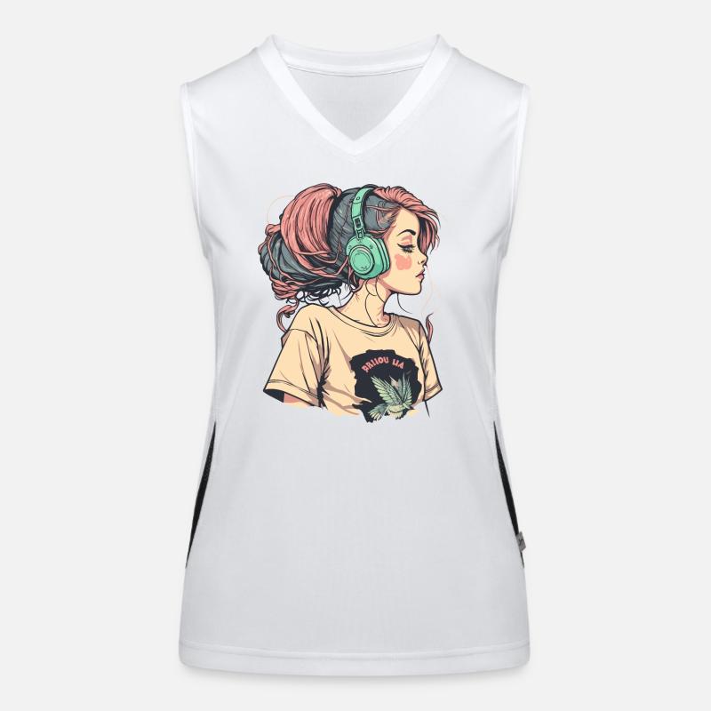 Lofi Beats Women's Functional Contrast Tank Top