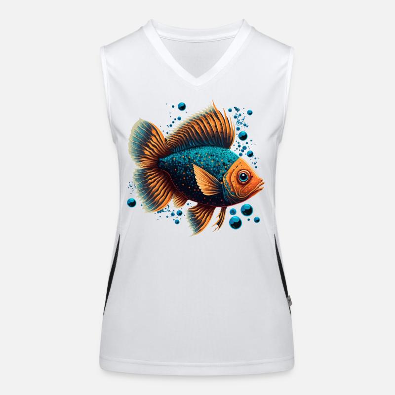 Deep-Sea Fish Women's Functional Contrast Tank Top