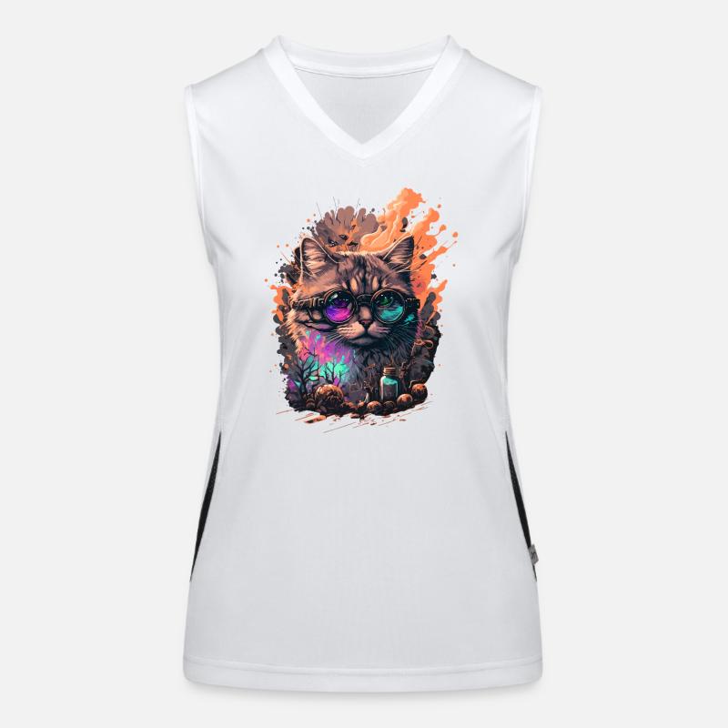Posion Katze Funktionelles Kontrast-Tank Top für Frauen