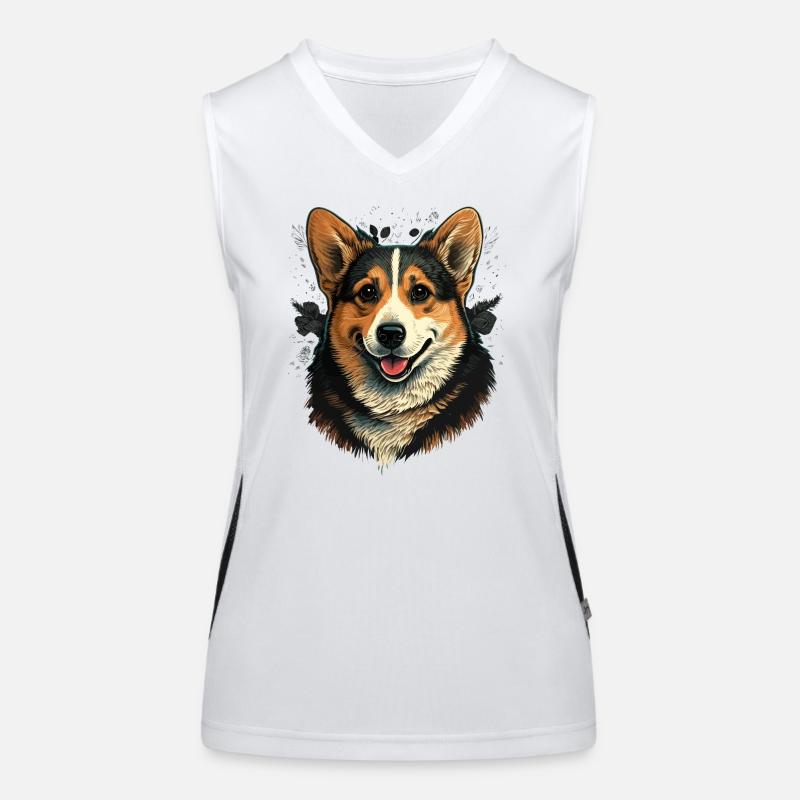 Formal Post Corgi Women's Functional Contrast Tank Top
