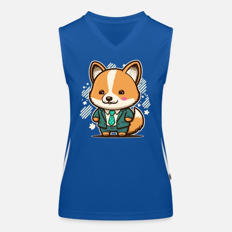 Adorable Corgi Débardeur respirant contrasté Femme