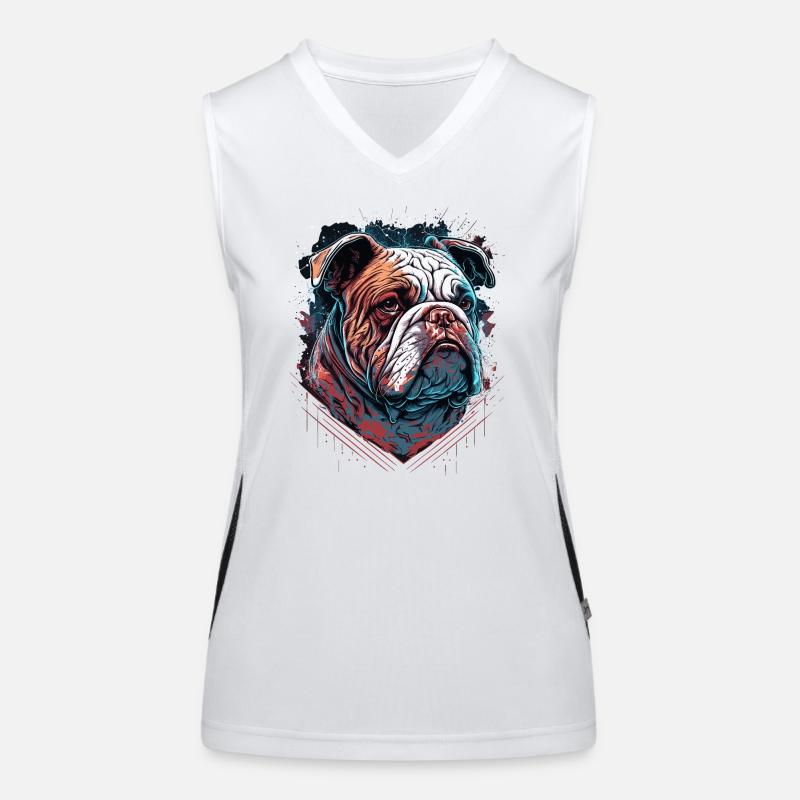 Bouledogue agacé Débardeur respirant contrasté Femme