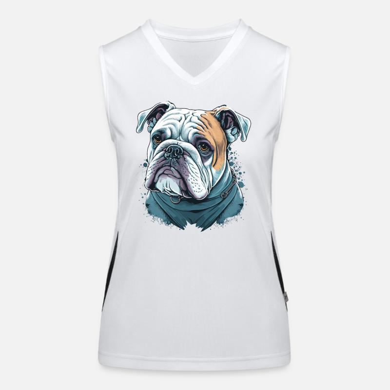 Bouledogue affamé Débardeur respirant contrasté Femme
