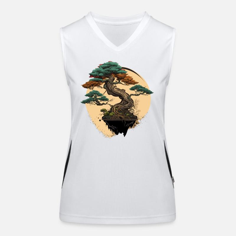 Pruned Bonsai Tree Women's Functional Contrast Tank Top