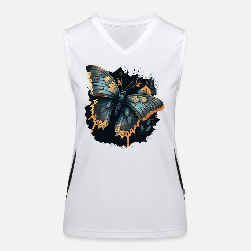 Papillon noir Débardeur respirant contrasté Femme