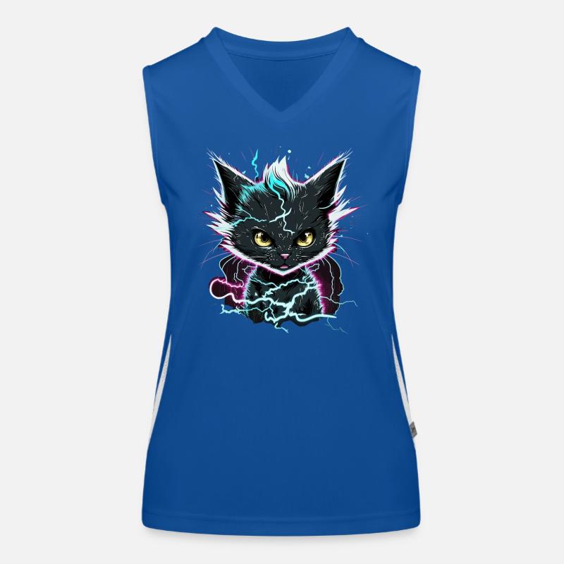 Power Cat Funktionelles Kontrast-Tank Top für Frauen