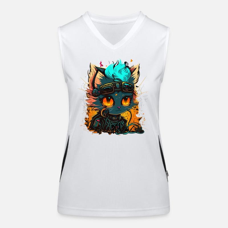 CyberCat Funktionelles Kontrast-Tank Top für Frauen