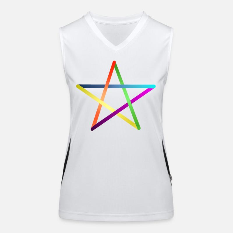 Triangles - graphics - graphic design Women's Functional Contrast Tank Top