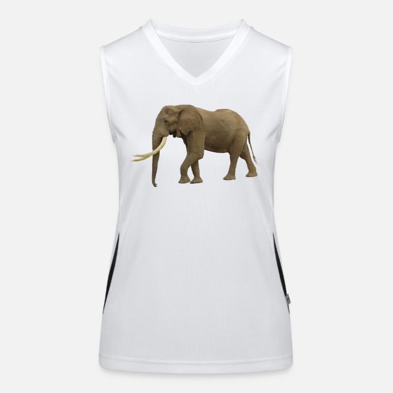 Elefant - Elefanten - Wildtiere in Afrika - Eli Funktionelles Kontrast-Tank Top für Frauen