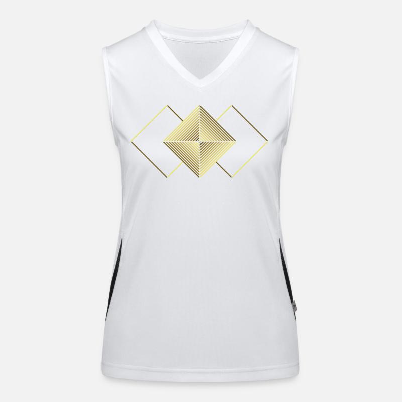 Square triangles - graphic - graphic design Women's Functional Contrast Tank Top