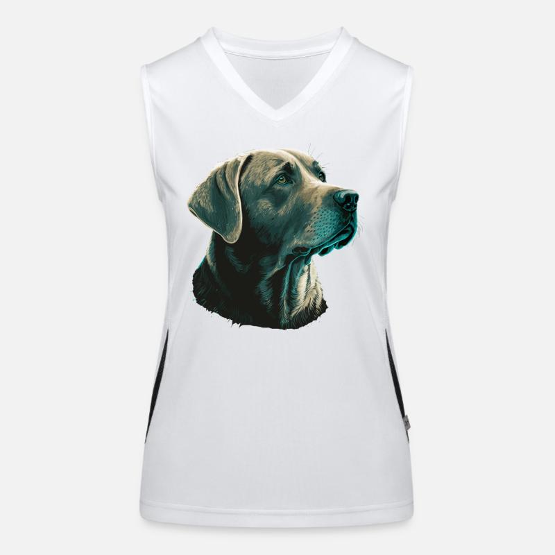 Labrador retriever brillant Débardeur respirant contrasté Femme