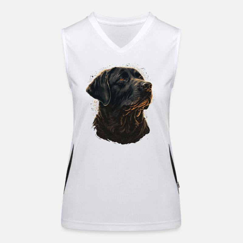 Schöne Labrador Retriever Illustration Funktionelles Kontrast-Tank Top für Frauen