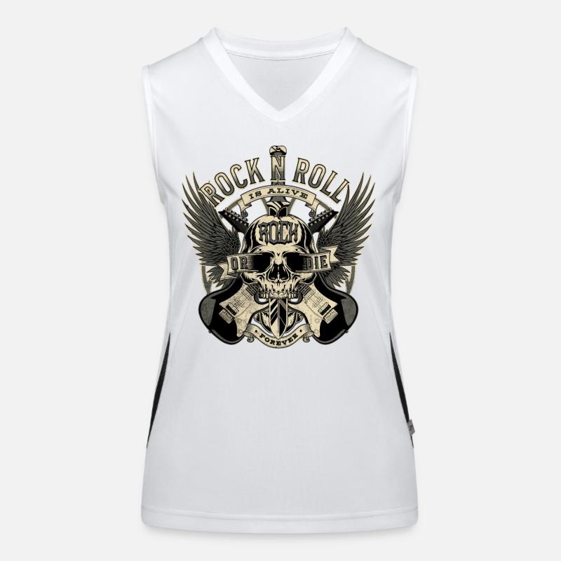 ROCKEN ODER STERBEN Funktionelles Kontrast-Tank Top für Frauen