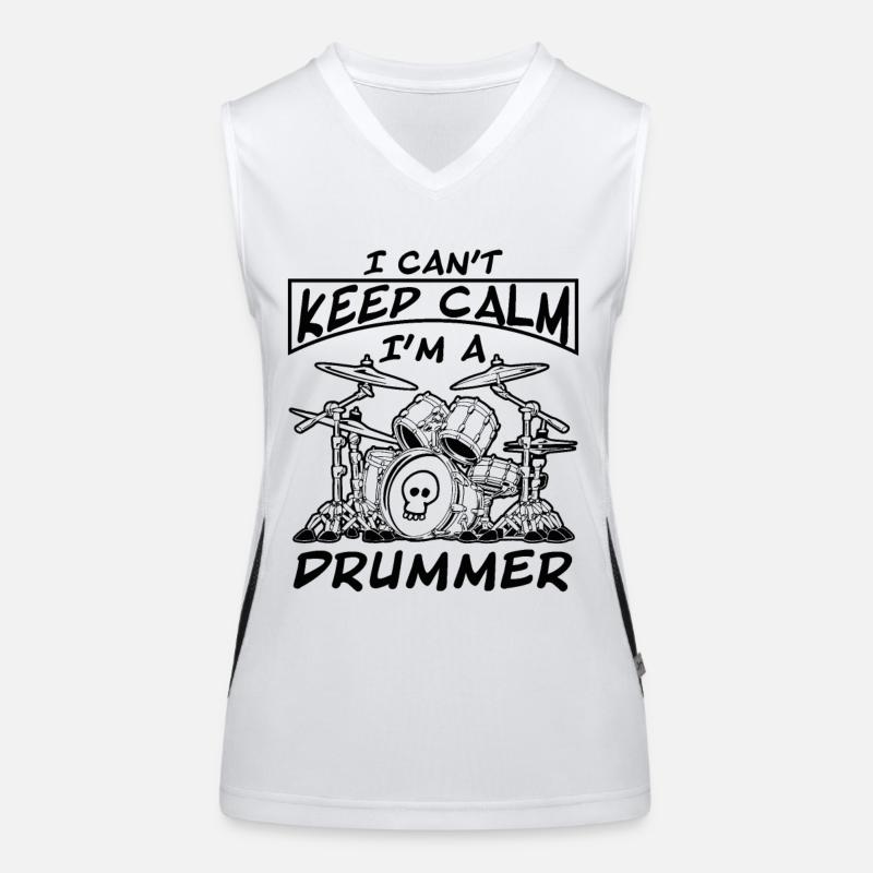 I Can't Keep Calm I'm a Drummer Tee Women's Functional Contrast Tank Top