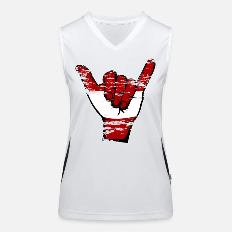 Drapeau de l’Autriche Symbole de surf utilisé Débardeur respirant contrasté Femme