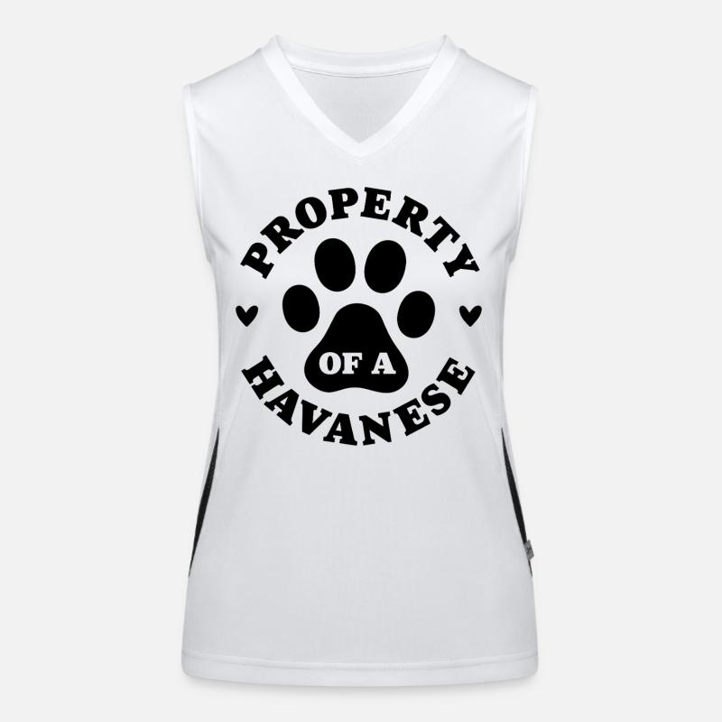 Eigentum eines Havanesers Funktionelles Kontrast-Tank Top für Frauen