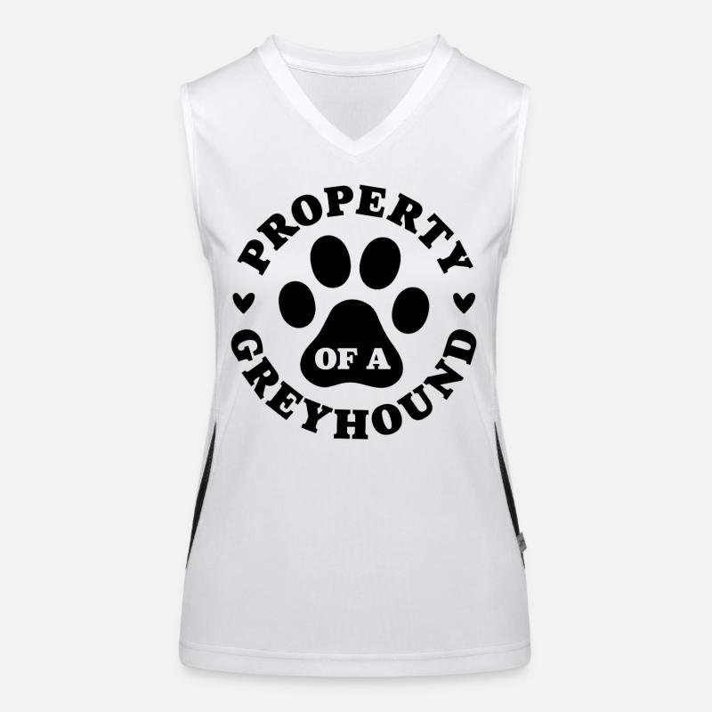 Propriété d’un lévrier Débardeur respirant contrasté Femme