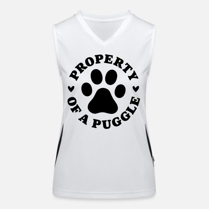 Eigenschaft eines Puggle Funktionelles Kontrast-Tank Top für Frauen