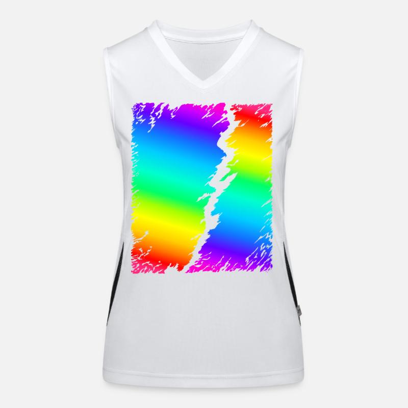 bunter Regenbogen Funktionelles Kontrast-Tank Top für Frauen