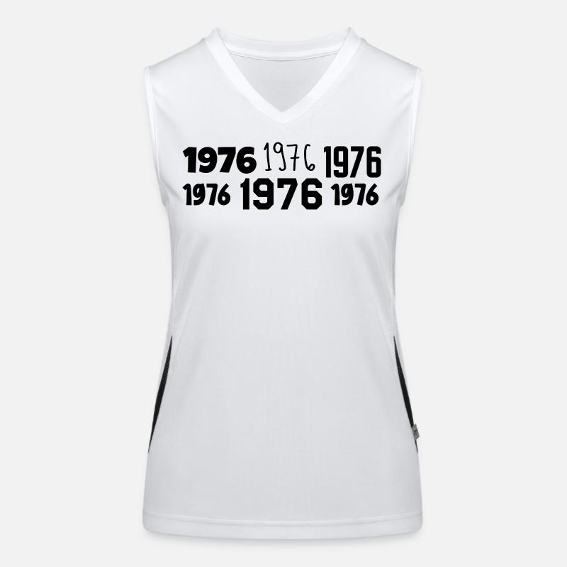 1976 – Großartig seit 1976 Funktionelles Kontrast-Tank Top für Frauen