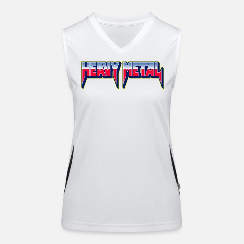 Logo typographique 3D Heavy Metal Débardeur respirant contrasté Femme
