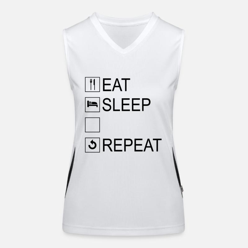 Modèle Eat Sleep Repeat Débardeur respirant contrasté Femme