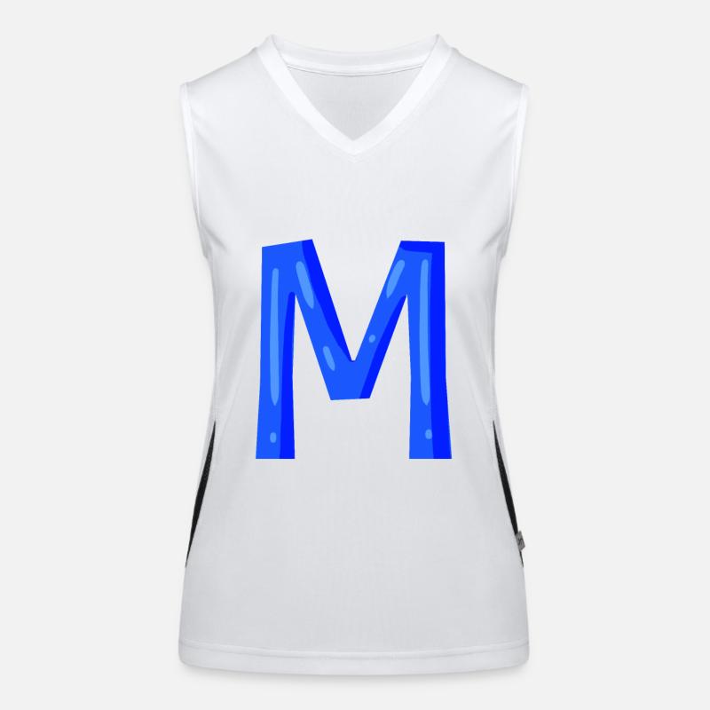 Anfangsbuchstabe M Funktionelles Kontrast-Tank Top für Frauen