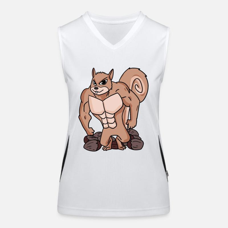 Squirrels with muscles Women's Functional Contrast Tank Top